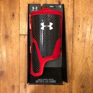 Under Armour right hand Red Batter's Leg Guard
